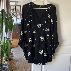 Free people black floral dress
